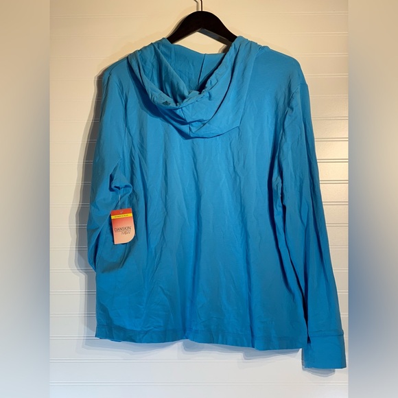 Women’s size 2XL‎ Danskin Bahama Blue long sleeved hooded athletic jacket new - Picture 2 of 6